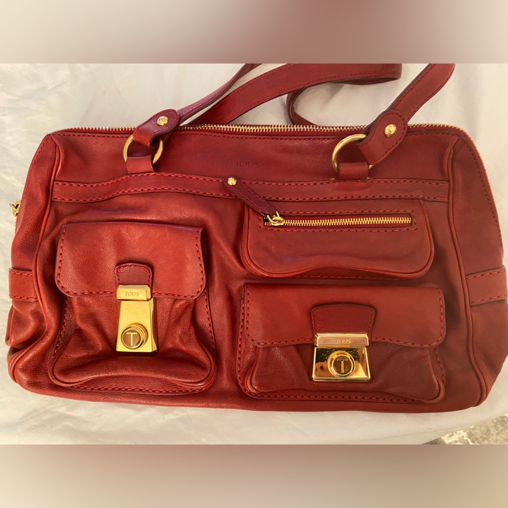 Vintage Tod’s Red Leather Bag